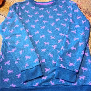Girls Unicorn Crew Neck Sweatshirt - SZ XL